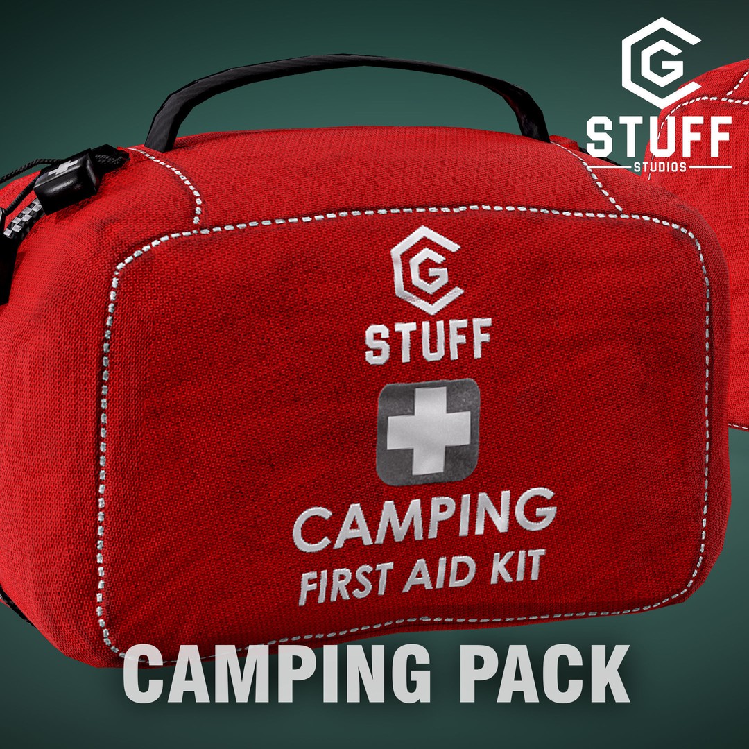 First Aid Kit 3D Model – Low Poly Game Asset, FBX, PBR Textures - View 3