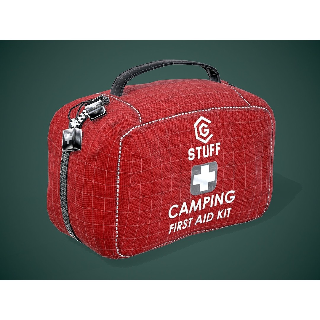 First Aid Kit 3D Model – Low Poly Game Asset, FBX, PBR Textures - View 5