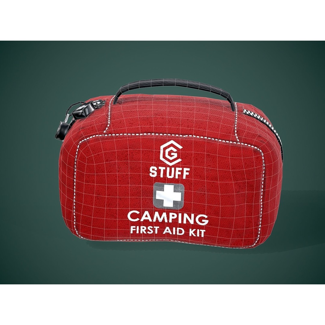 First Aid Kit 3D Model – Low Poly Game Asset, FBX, PBR Textures - View 7