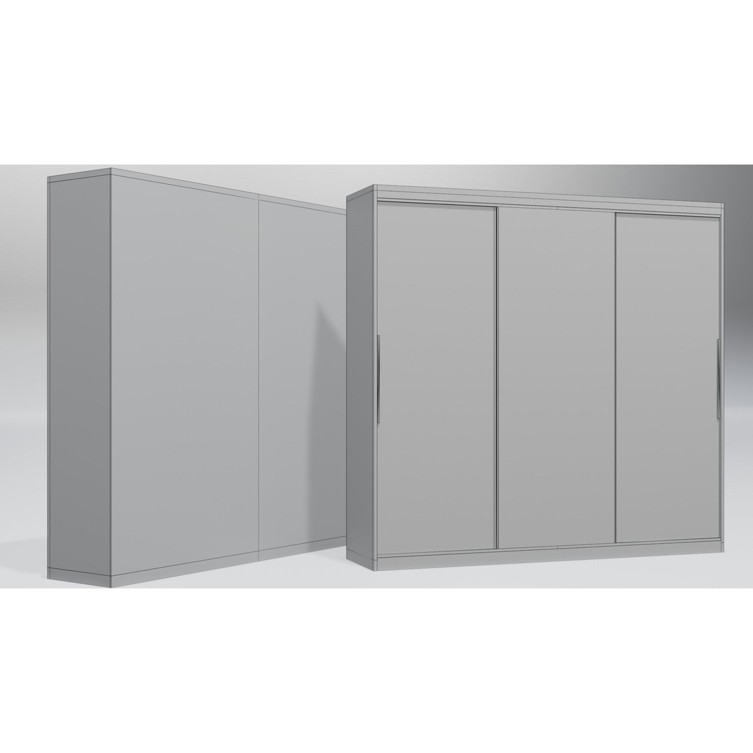 Modular Closet System 3D Model – Low Poly Furniture Pack, FBX/OBJ