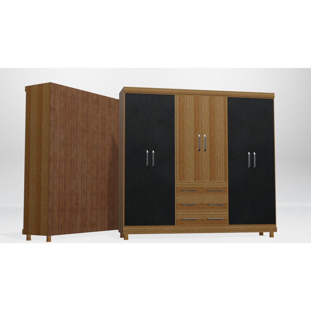 Modular Closet System 3D Model – Low Poly Furniture Pack, FBX/OBJ - View 14