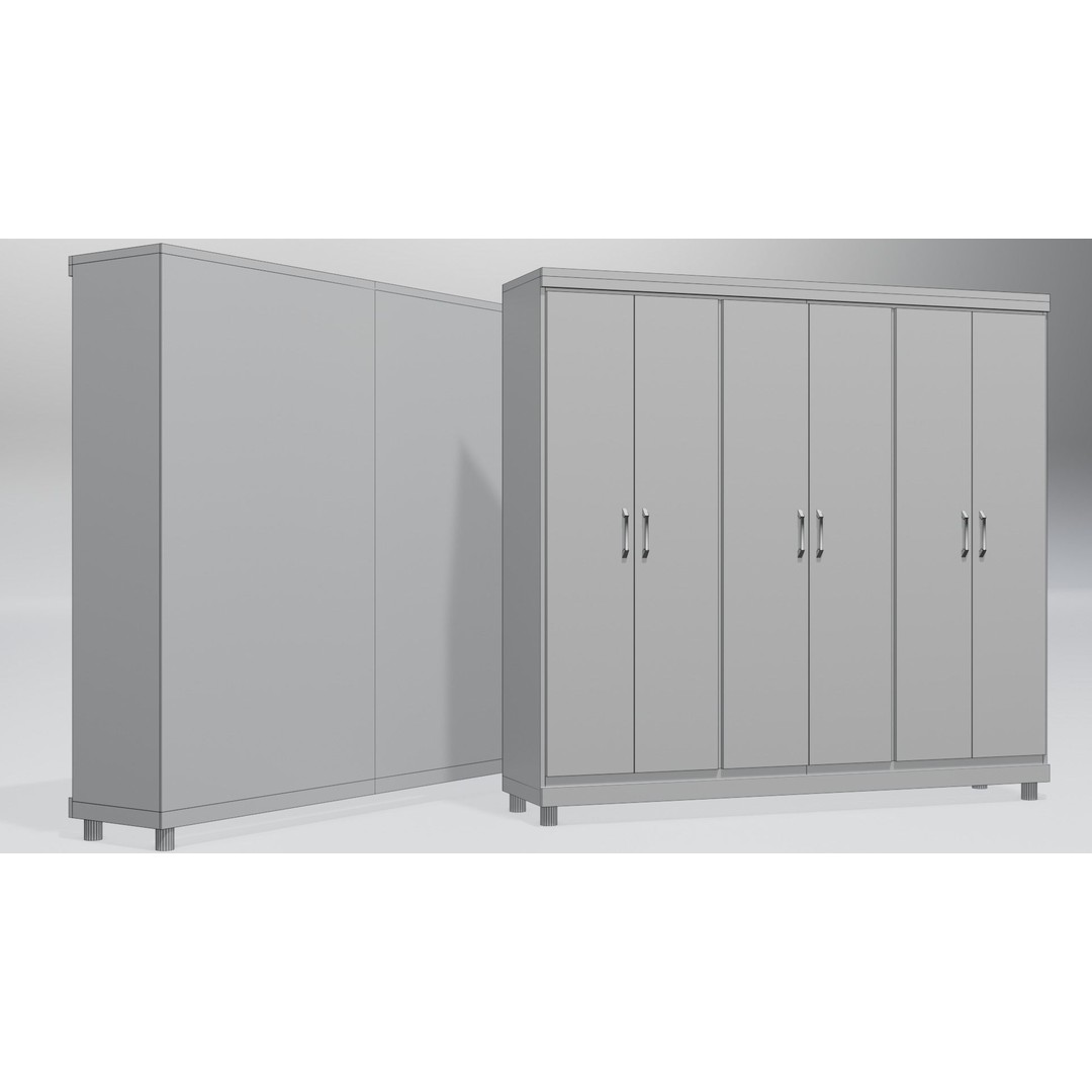 Modular Closet System 3D Model – Low Poly Furniture Pack, FBX/OBJ - View 20