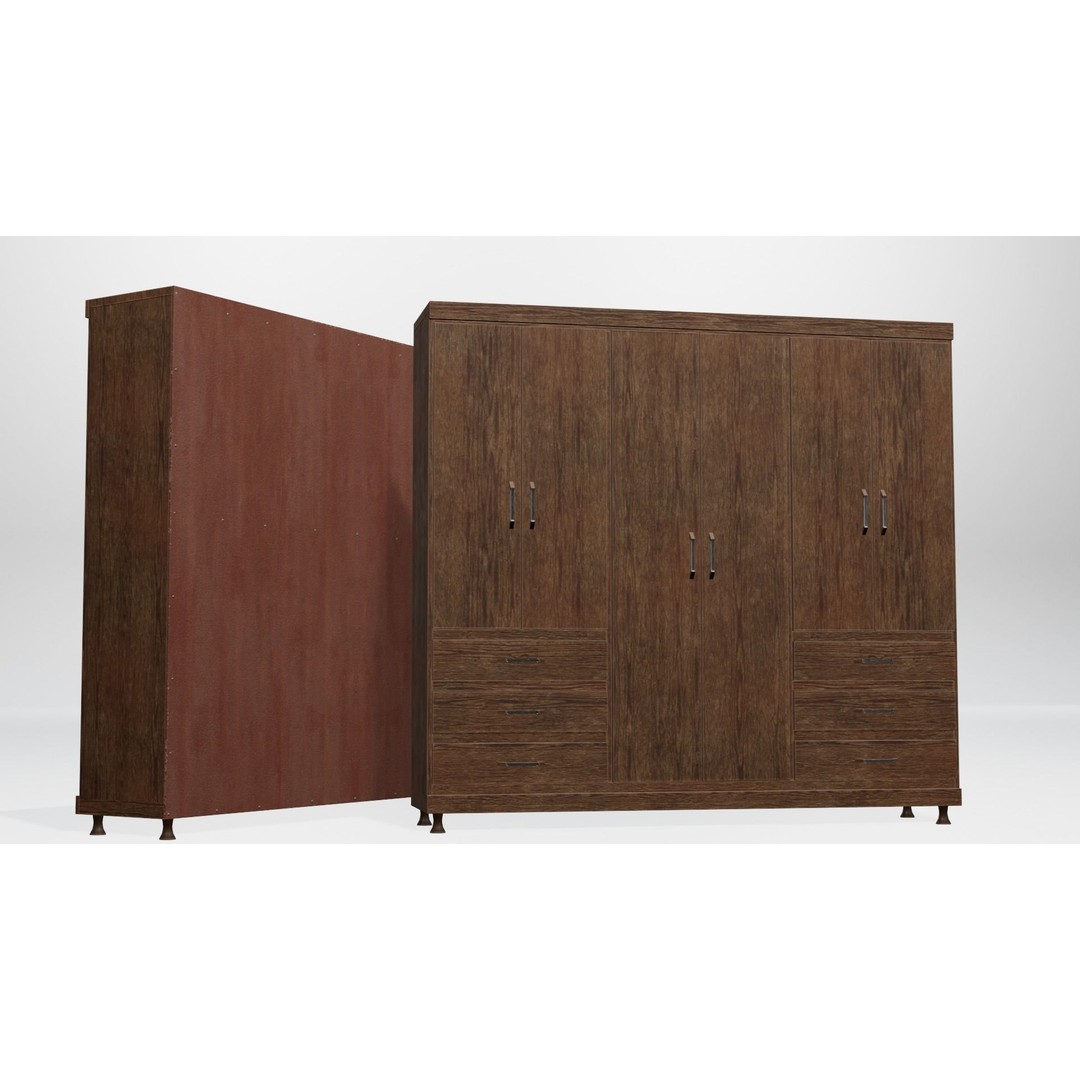 Modular Closet System 3D Model – Low Poly Furniture Pack, FBX/OBJ - View 5