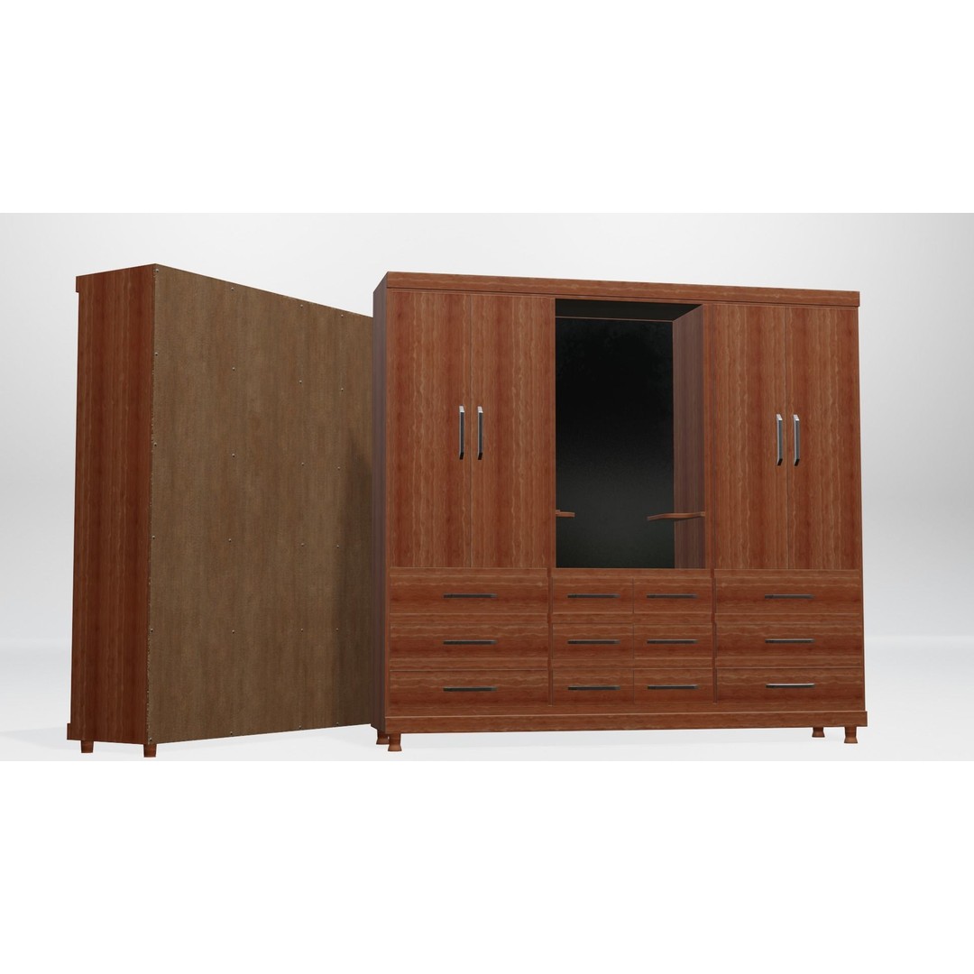 Modular Closet System 3D Model – Low Poly Furniture Pack, FBX/OBJ - View 7
