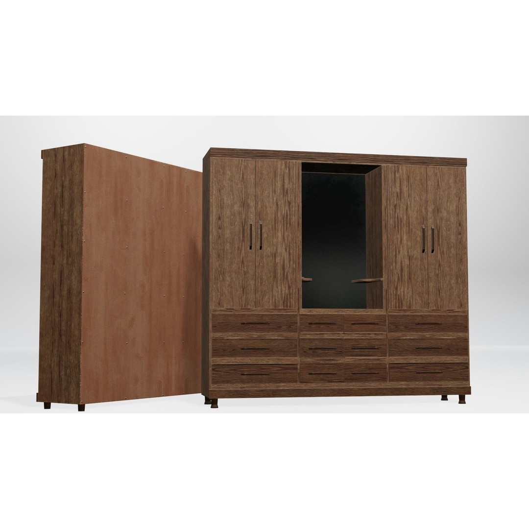Modular Closet System 3D Model – Low Poly Furniture Pack, FBX/OBJ - View 8
