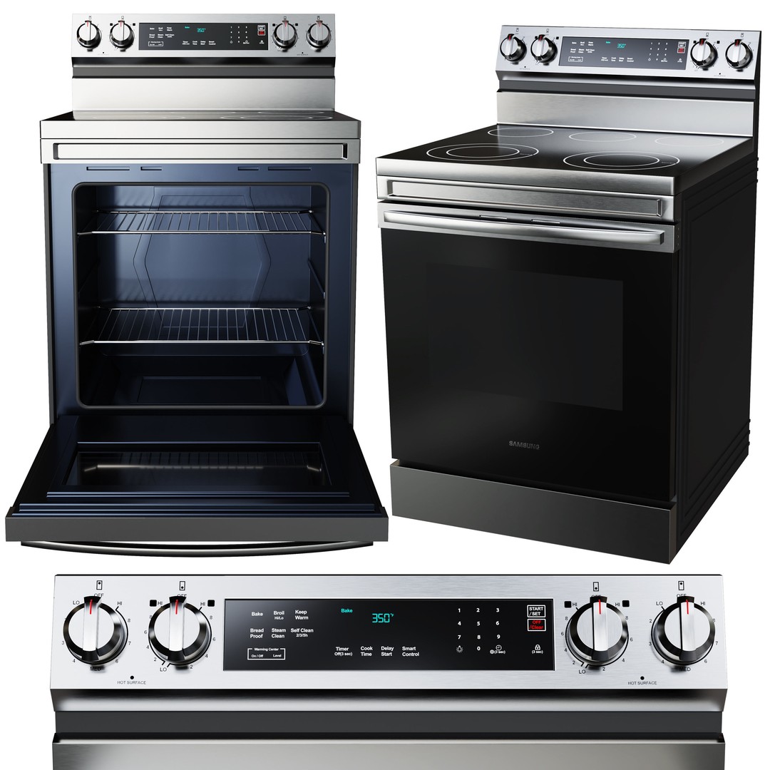 Samsung Range 3D Model – Smart Electric & Induction Ranges, FBX, OBJ - View 3