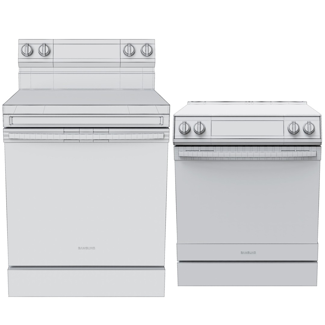 Samsung Range 3D Model – Smart Electric & Induction Ranges, FBX, OBJ - View 8