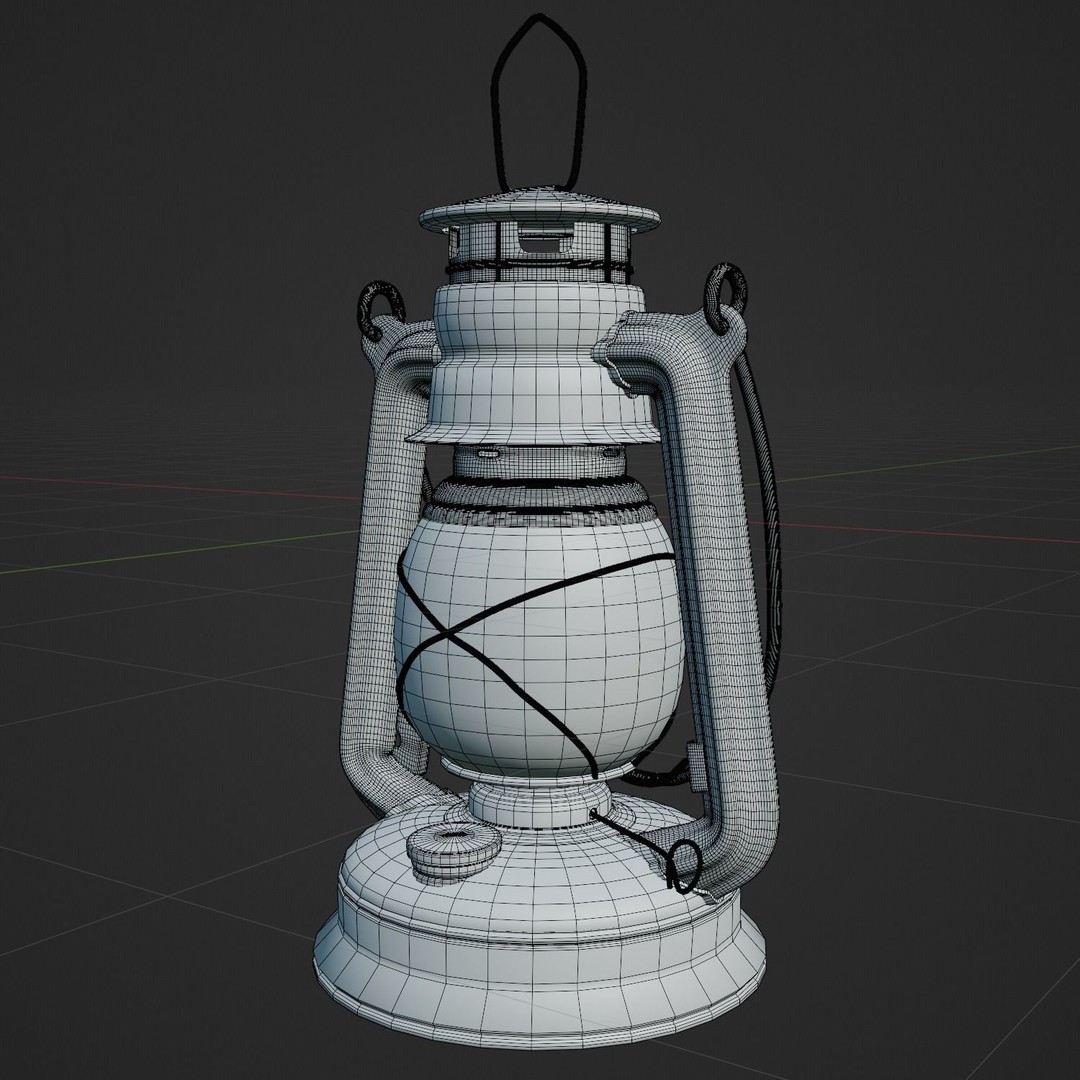 Rusty Oil Storm Lantern 3D Model – Vintage Lamp with PBR Textures, FBX - View 15
