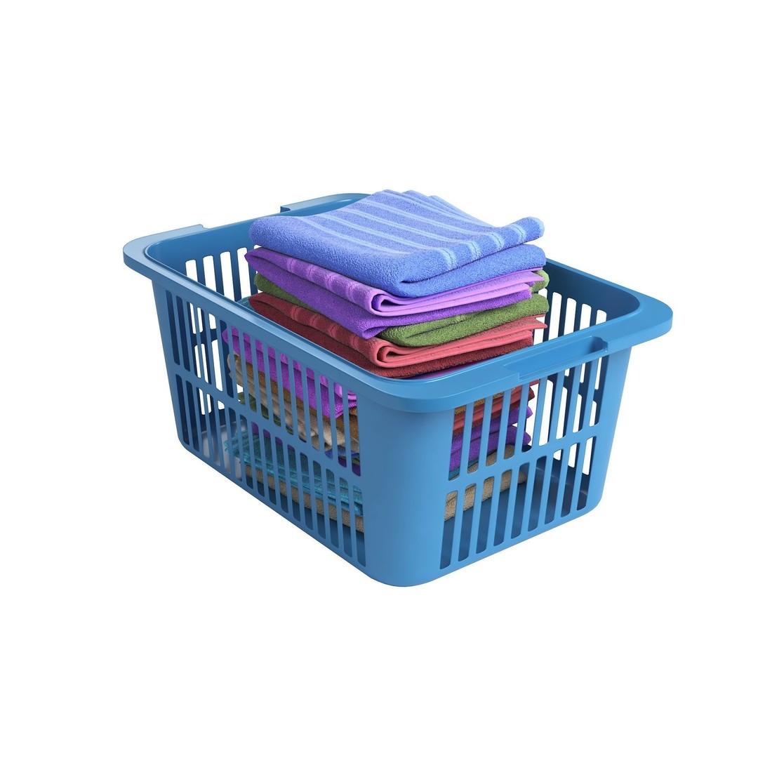 Basket Towels 3D Model – Low Poly Realistic Interior Asset, FBX - View 12