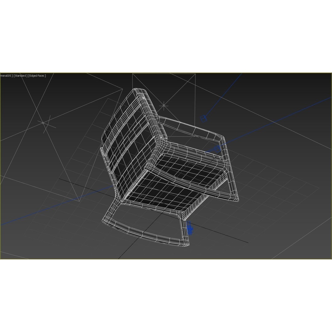 Danish Modern Teak Rocker 3D Model – Low Poly PBR Furniture, FBX - View 18