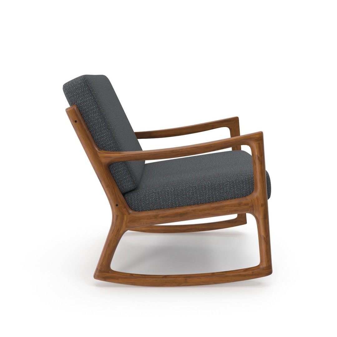 Danish Modern Teak Rocker 3D Model – Low Poly PBR Furniture, FBX - View 21