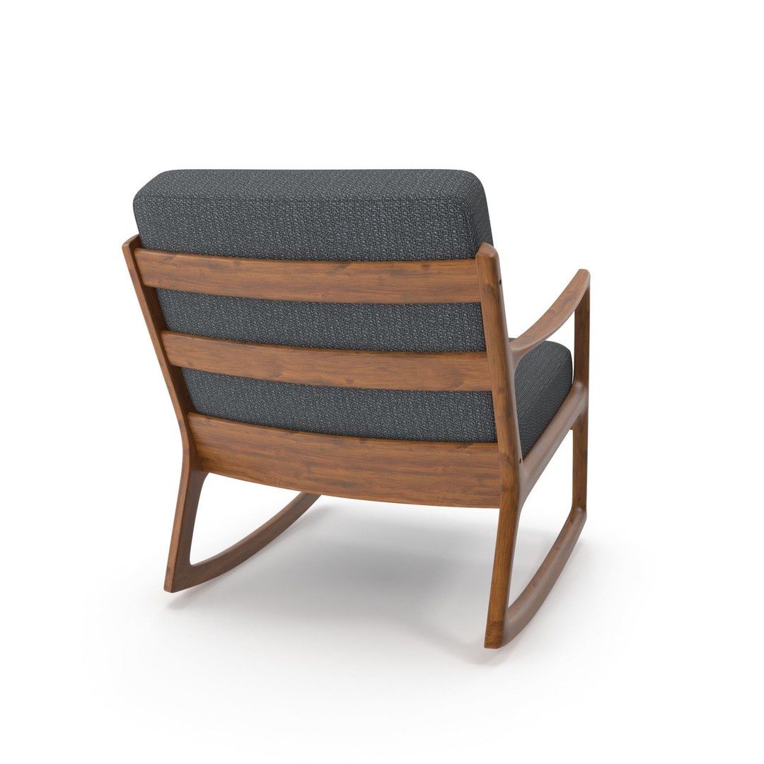 Danish Modern Teak Rocker 3D Model – Low Poly PBR Furniture, FBX - View 23