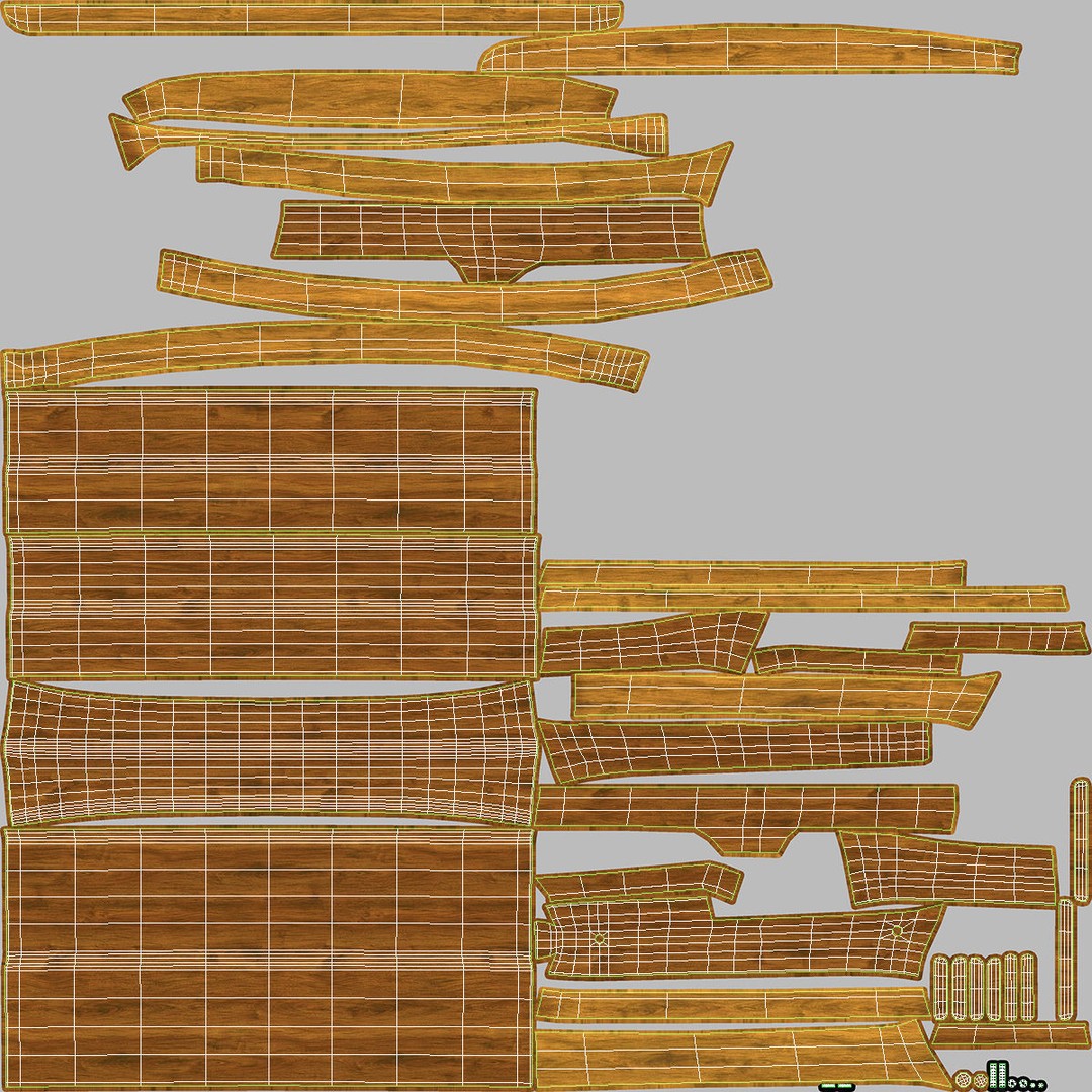 Danish Modern Teak Rocker 3D Model – Low Poly PBR Furniture, FBX - View 33