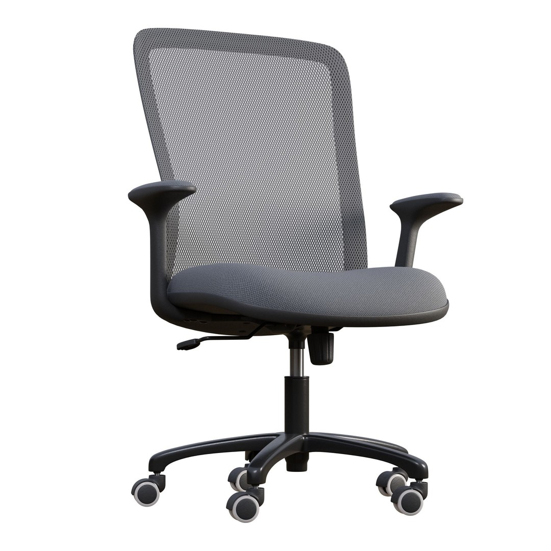 Office Chair 3D Model – Modern Adjustable Design, PBR Textures - View 10
