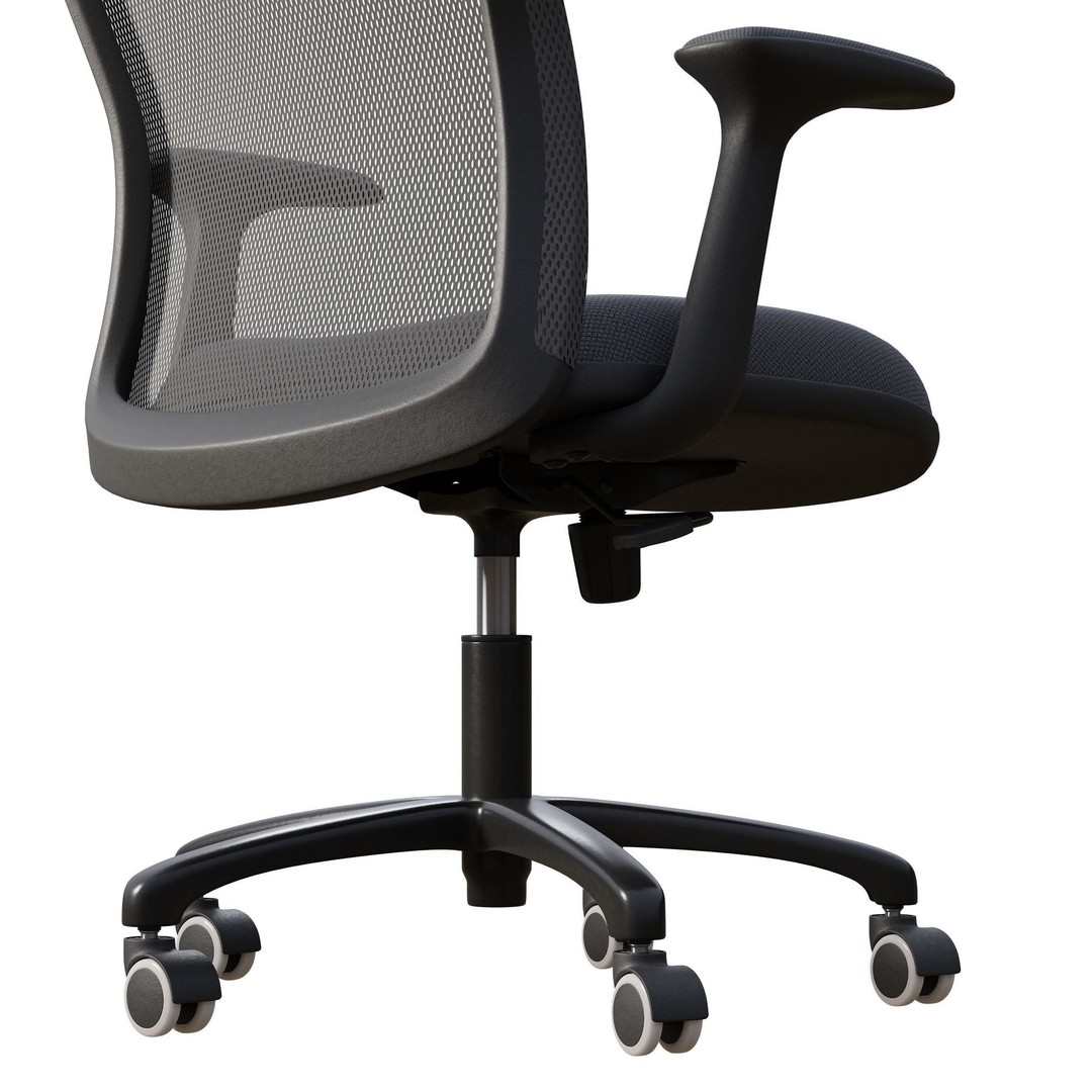 Office Chair 3D Model – Modern Adjustable Design, PBR Textures - View 11