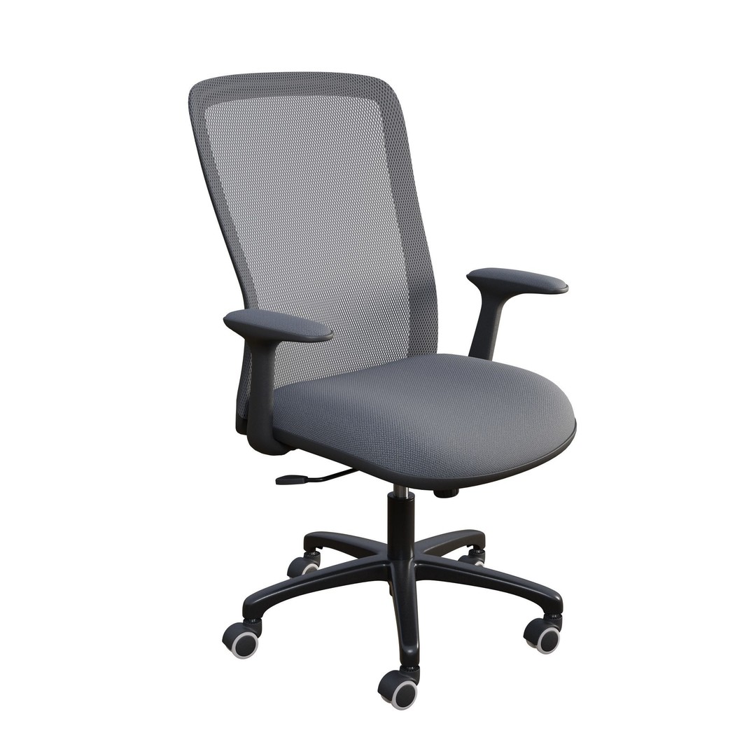 Office Chair 3D Model – Modern Adjustable Design, PBR Textures - View 12