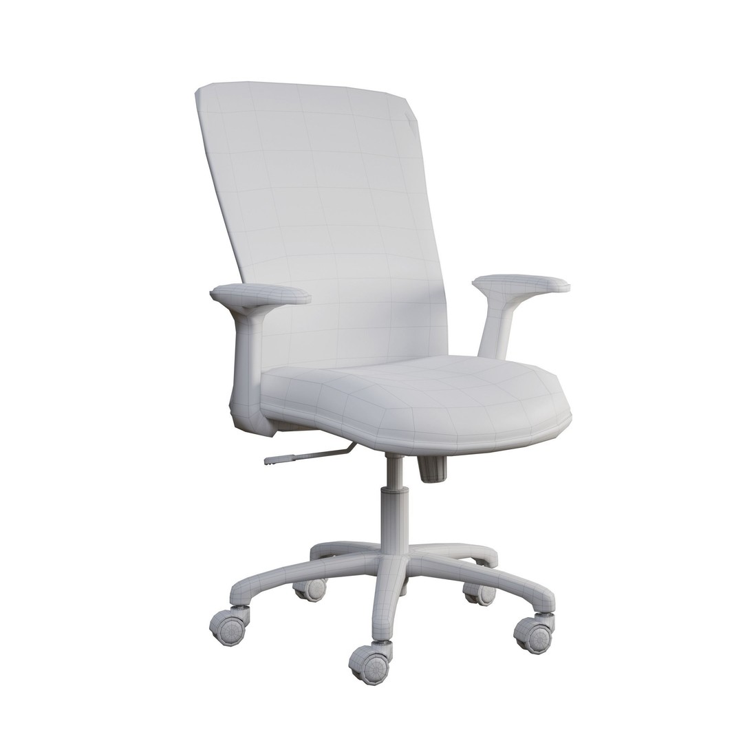 Office Chair 3D Model – Modern Adjustable Design, PBR Textures - View 14