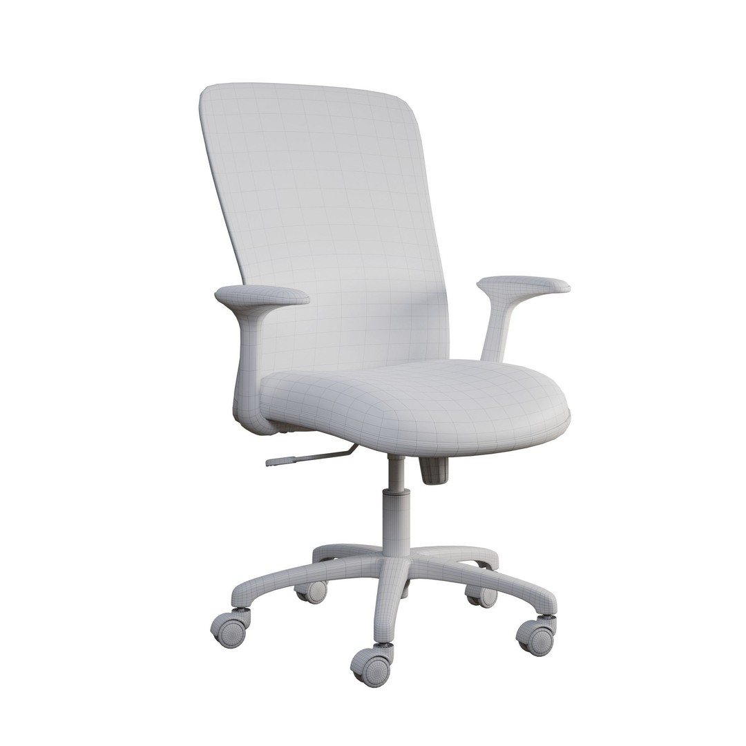 Office Chair 3D Model – Modern Adjustable Design, PBR Textures - View 15