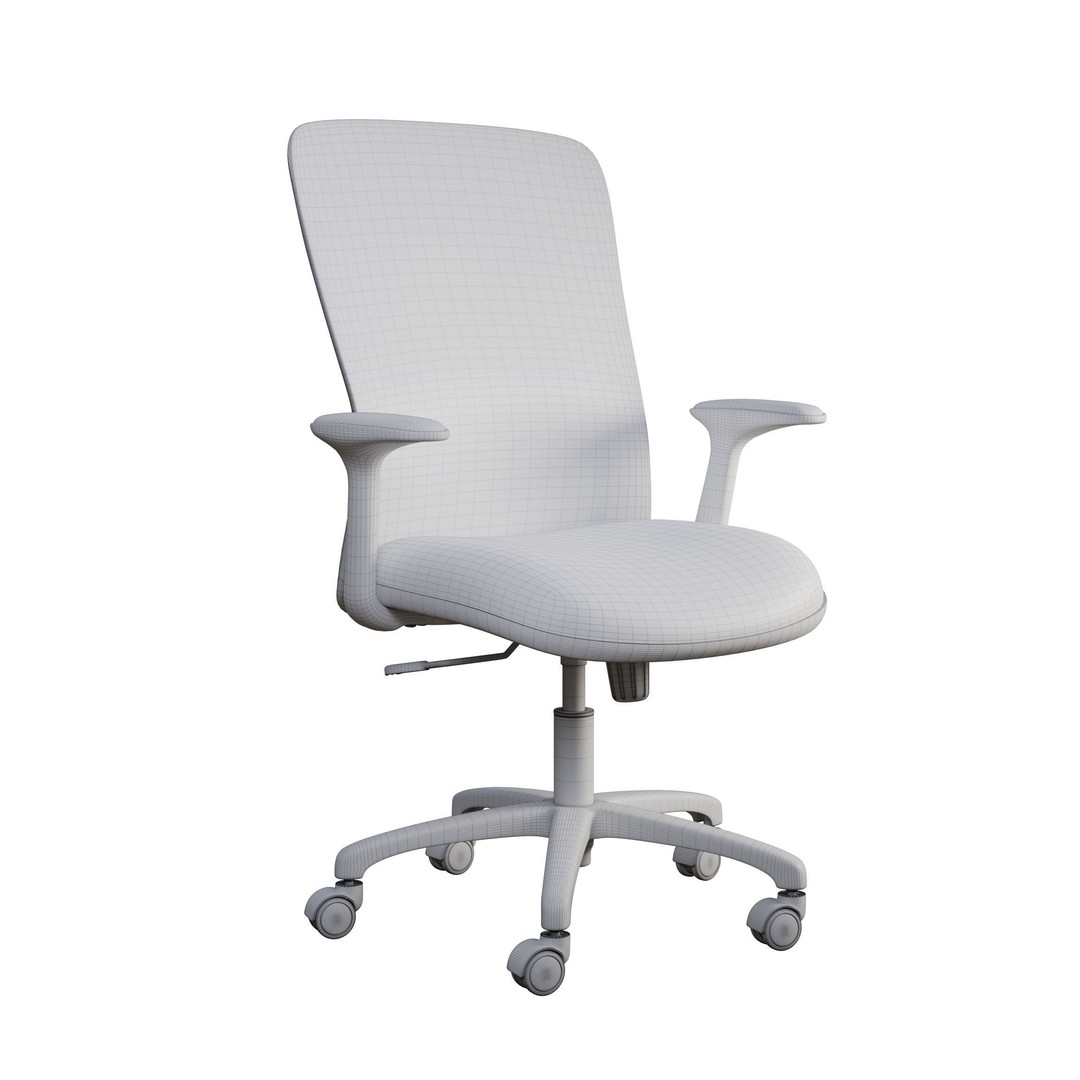 Office Chair 3D Model – Modern Adjustable Design, PBR Textures - View 16