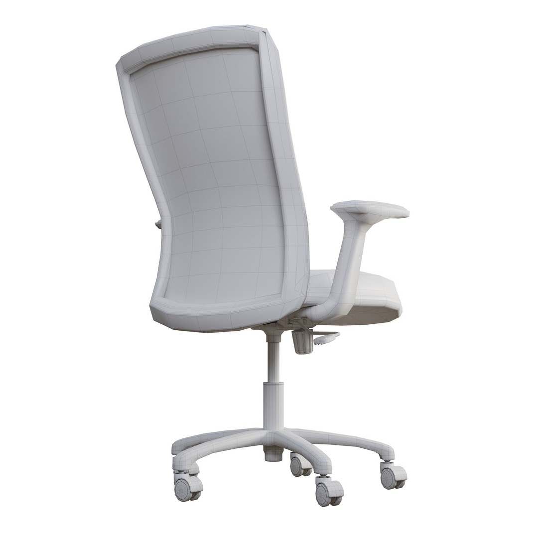 Office Chair 3D Model – Modern Adjustable Design, PBR Textures - View 17