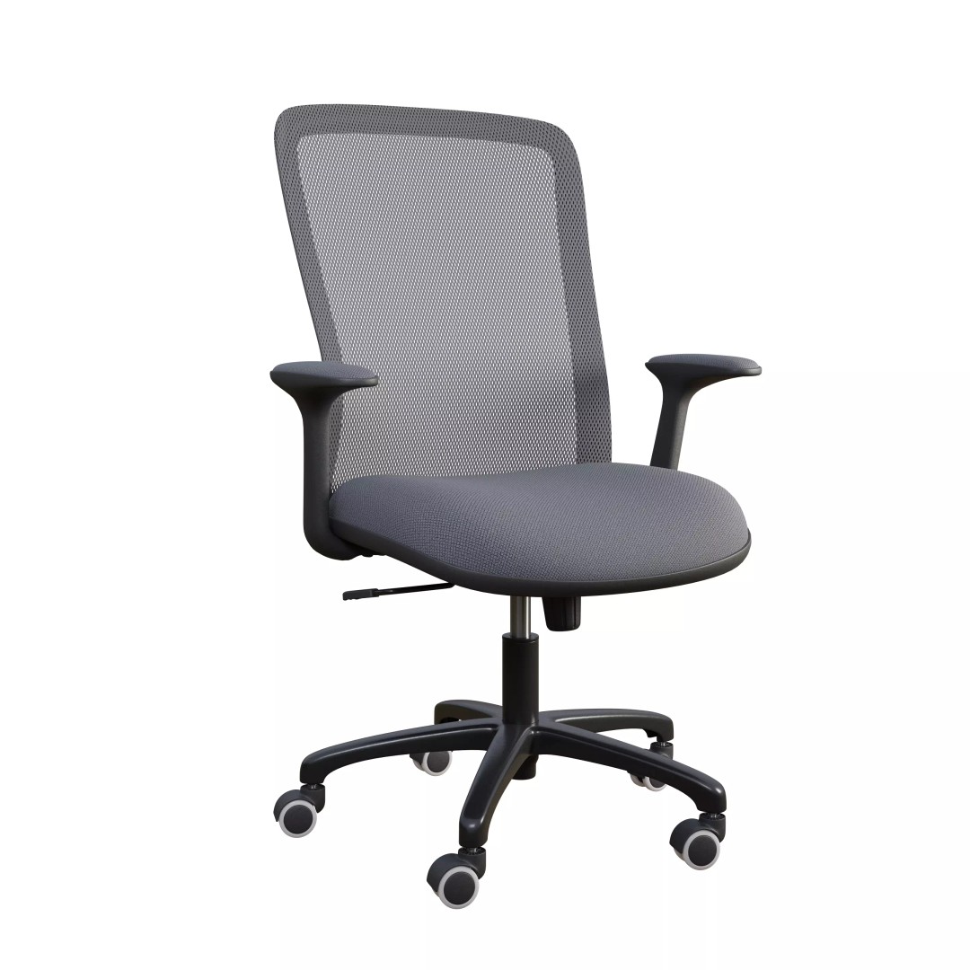 Office Chair 3D Model – Modern Adjustable Design, PBR Textures - View 2