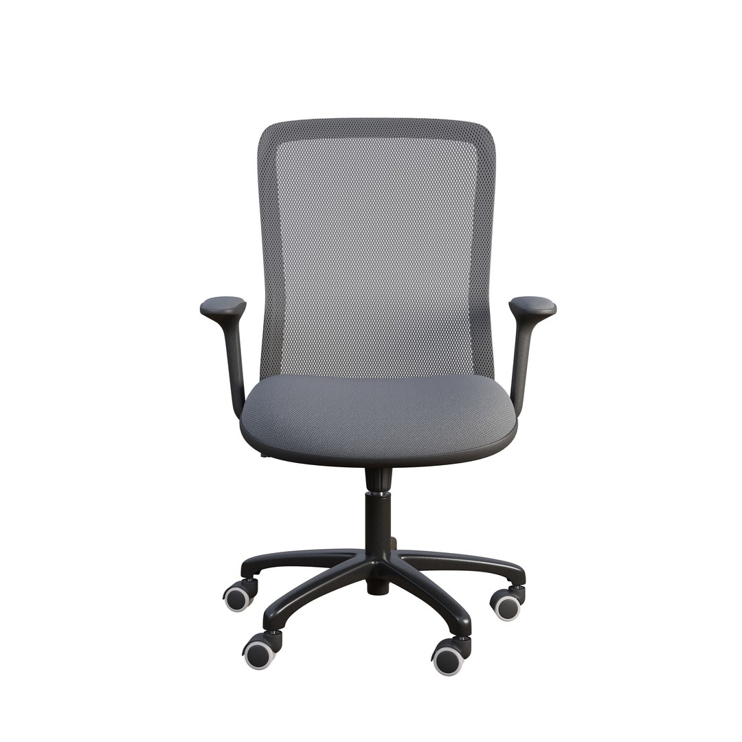 Office Chair 3D Model – Modern Adjustable Design, PBR Textures - View 3
