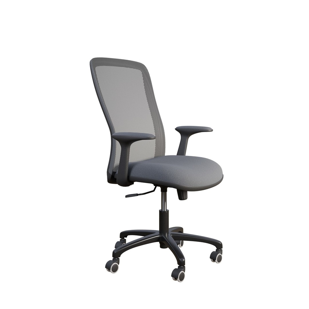 Office Chair 3D Model – Modern Adjustable Design, PBR Textures - View 7