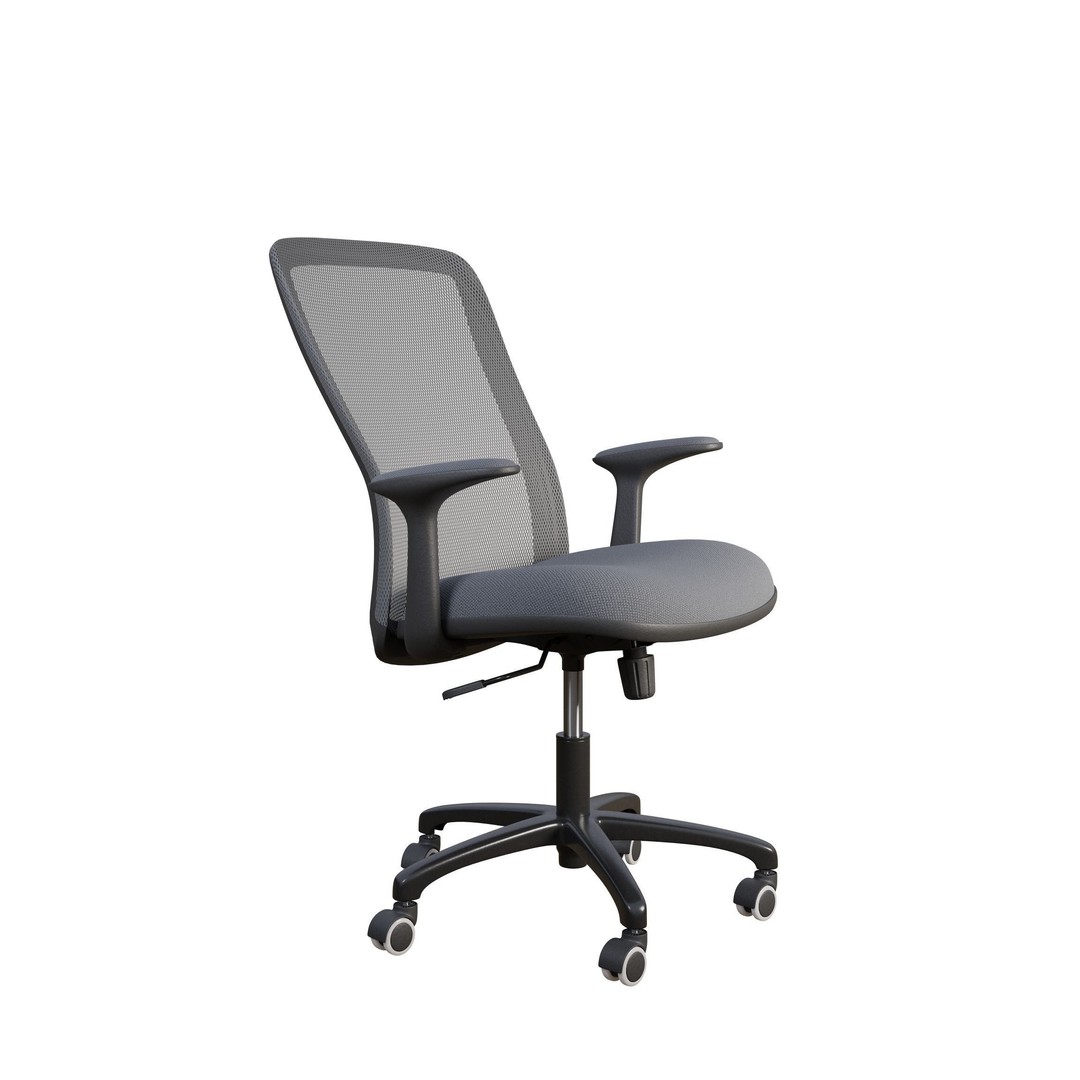Office Chair 3D Model – Modern Adjustable Design, PBR Textures - View 8