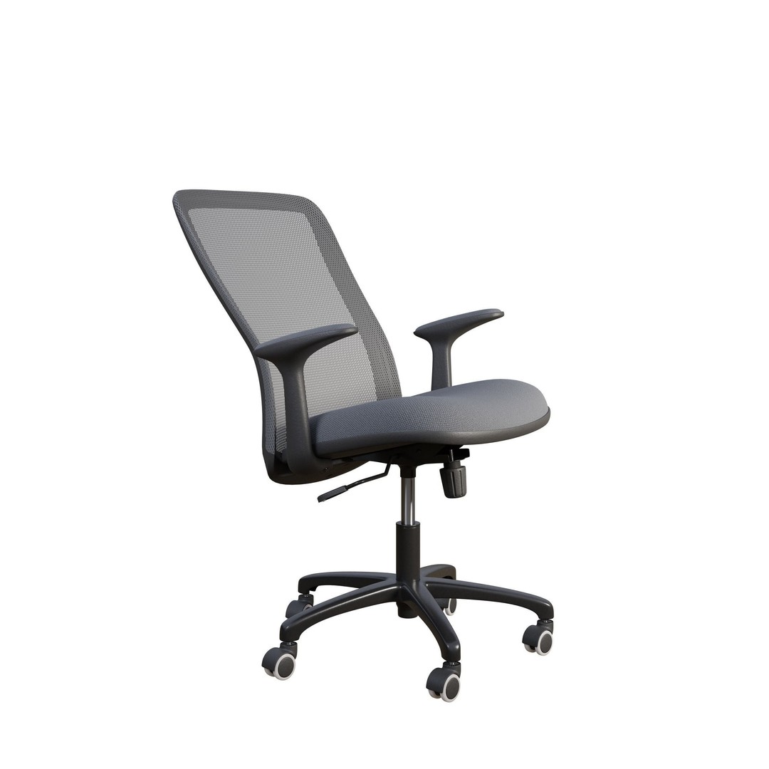 Office Chair 3D Model – Modern Adjustable Design, PBR Textures - View 9