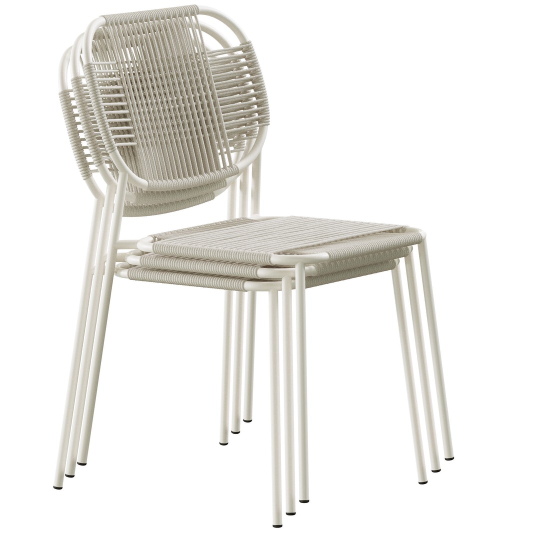 Talaier Garden Dining Chair 3D Model – Wicker Style, FBX - View 6