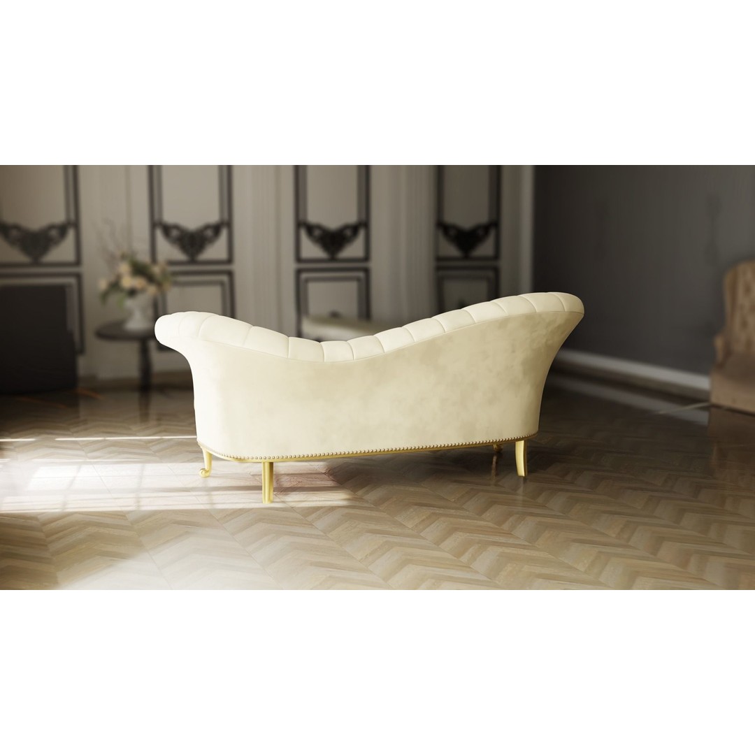 Chaise Lounge Sofa 3D Model – Low Poly PBR Furniture Asset, FBX - View 5