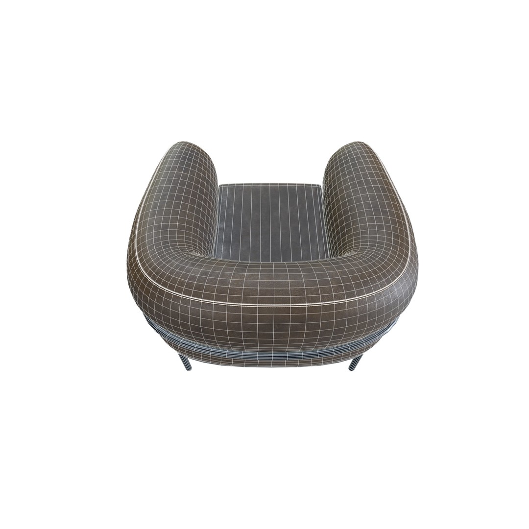 Arm Chair 3D Model – Elegant Modern Design, PBR Textures, FBX