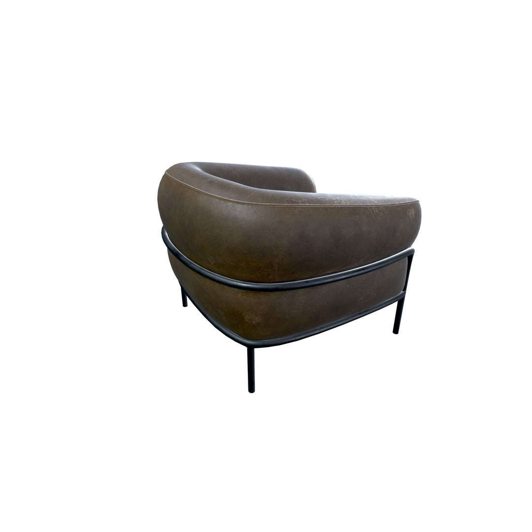 Arm Chair 3D Model – Elegant Modern Design, PBR Textures, FBX - View 5