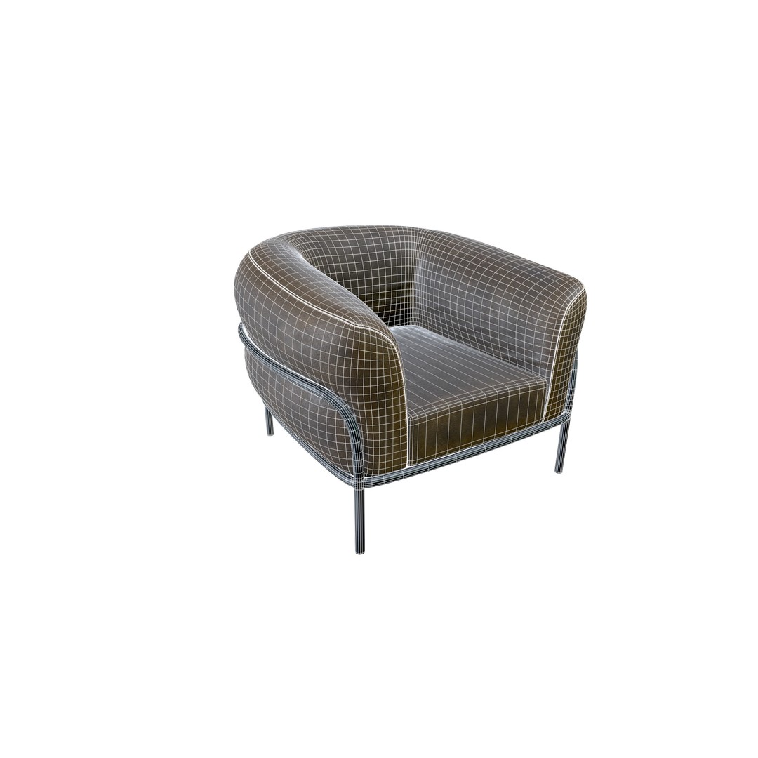 Arm Chair 3D Model – Elegant Modern Design, PBR Textures, FBX - View 8