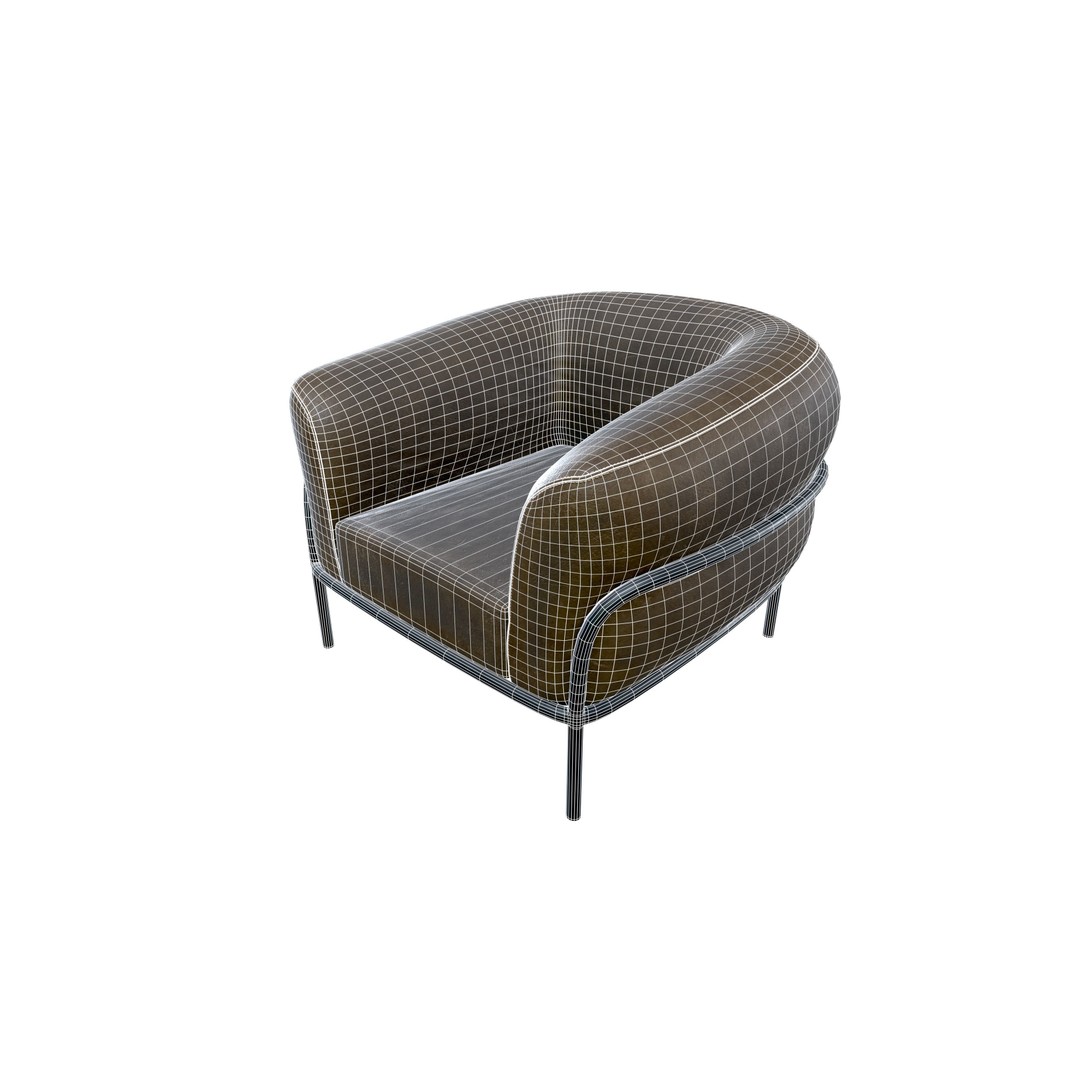 Arm Chair 3D Model – Elegant Modern Design, PBR Textures, FBX - View 9