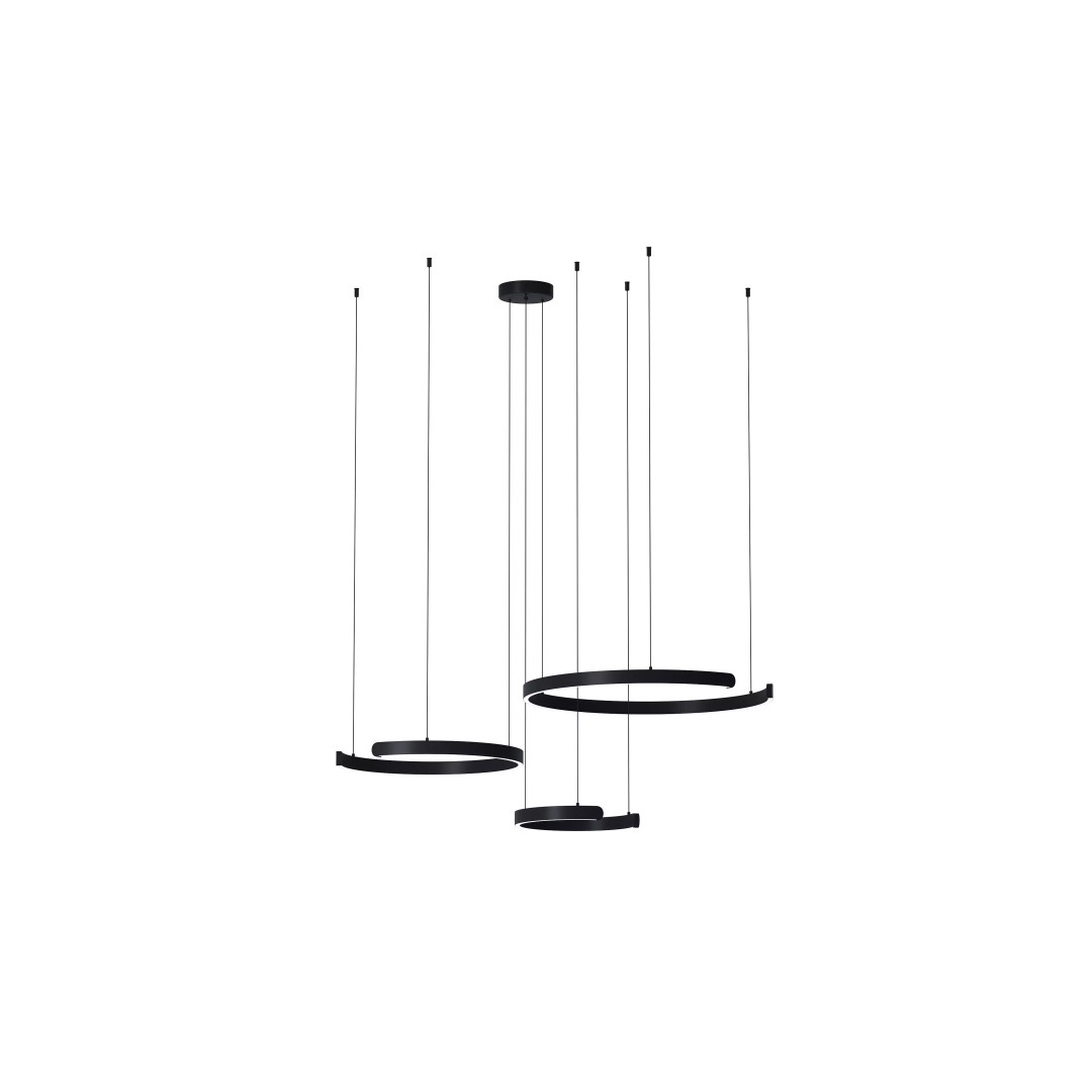 Modern LED Chandelier 3D Model – Elegant Ceiling Lamp, FBX, OBJ - View 2