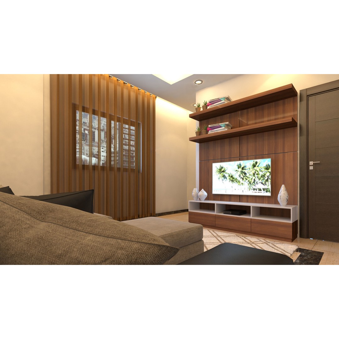 Modern Apartment Interior 3D Model – Low Poly Game Asset, Blender, FBX - View 14