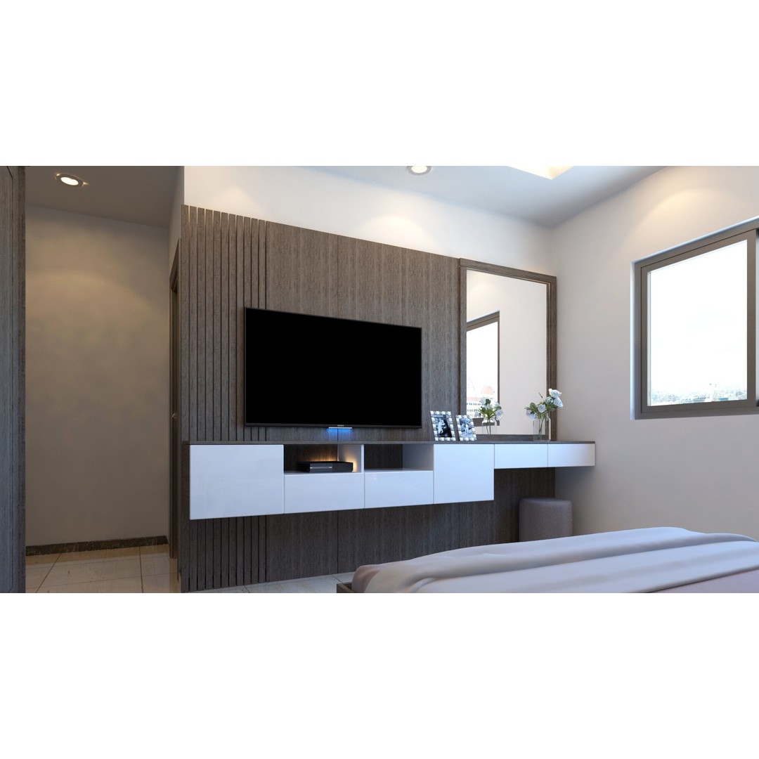 Modern Apartment Interior 3D Model – Low Poly Game Asset, Blender, FBX - View 4