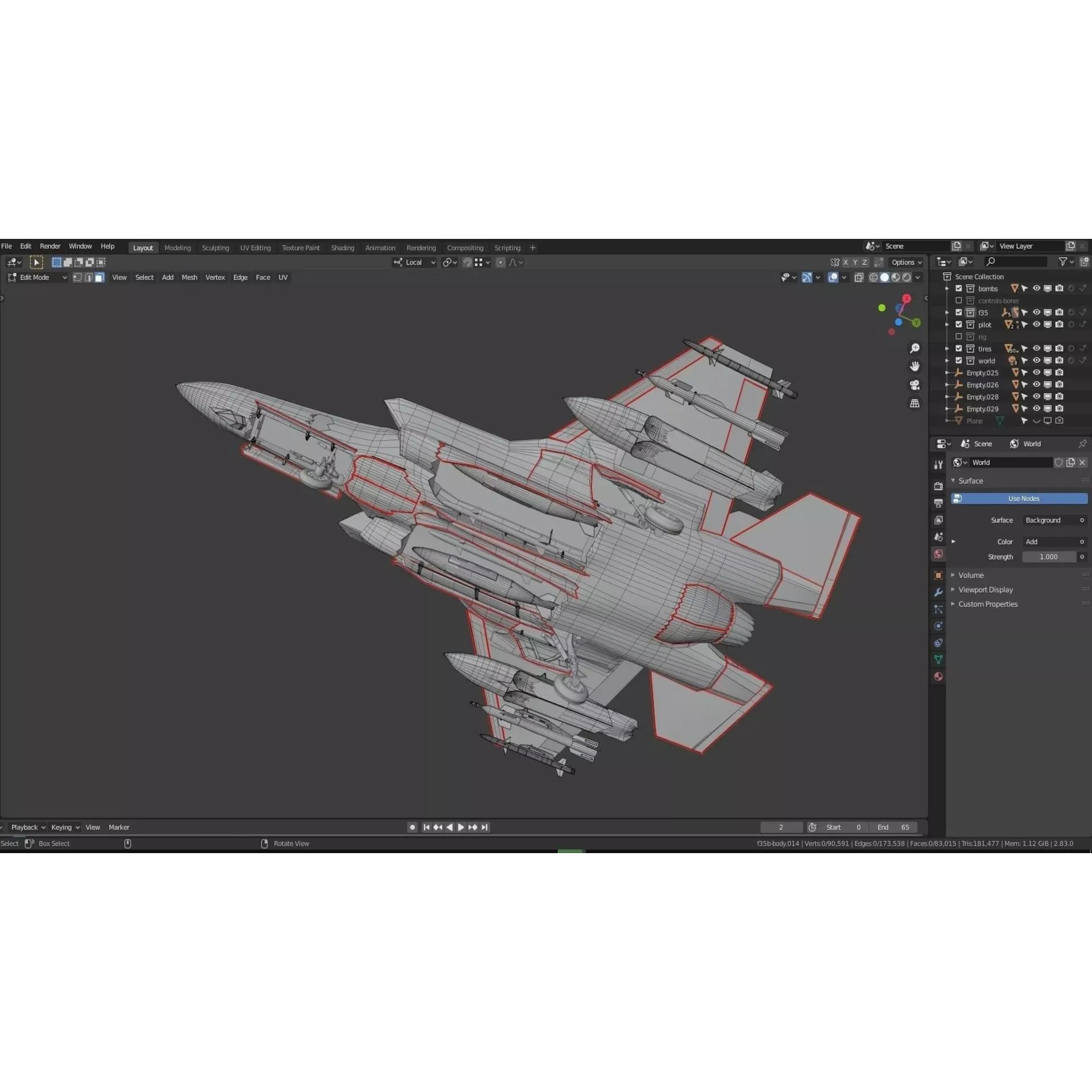F35B Lightning II - Rigged Low-Poly Game-Ready 3D Model