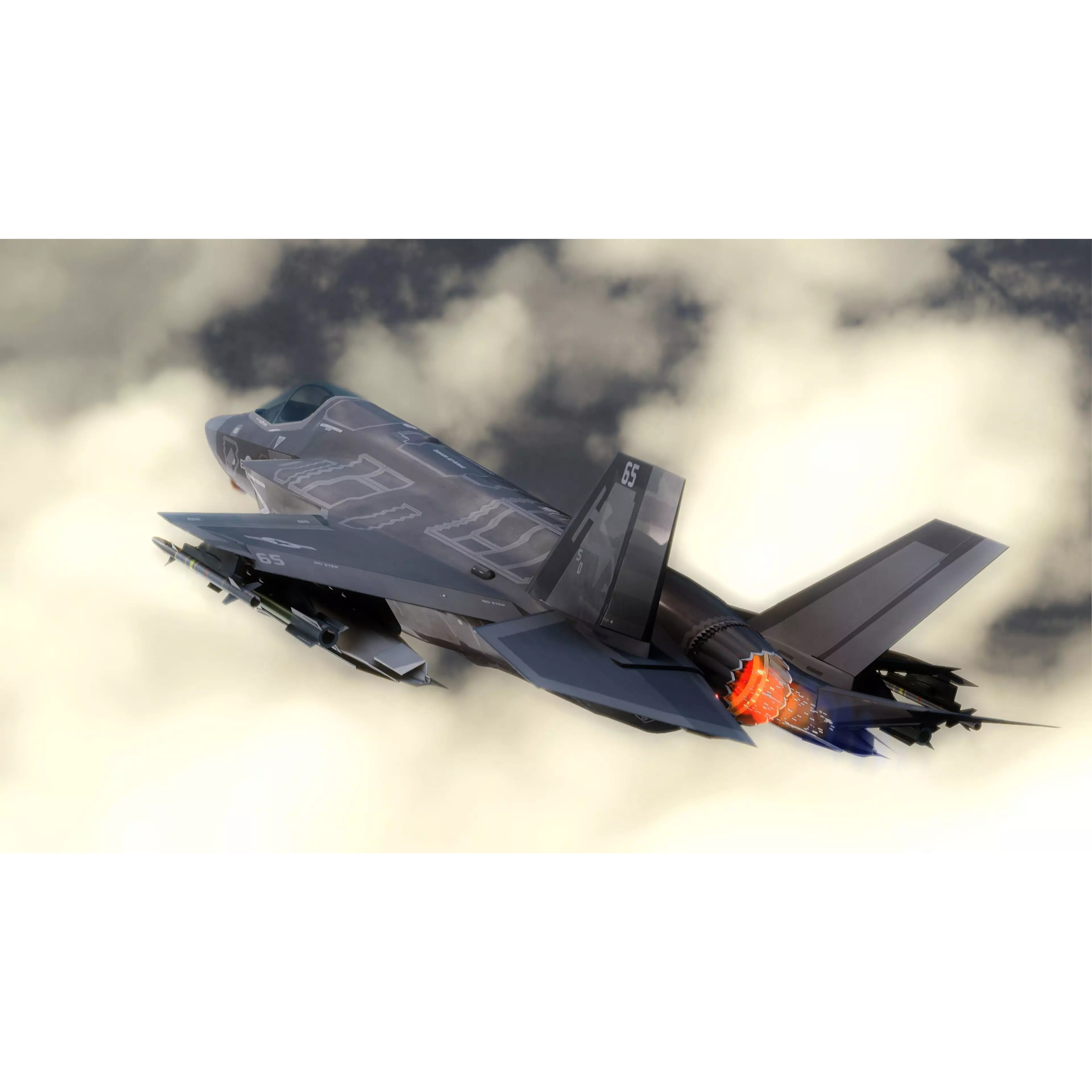 F35B Lightning II - Rigged Low-Poly Game-Ready 3D Model - View 10