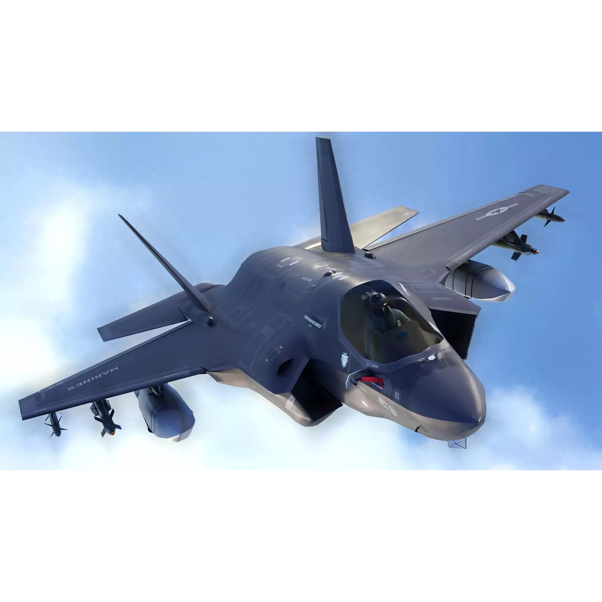 F35B Lightning II - Rigged Low-Poly Game-Ready 3D Model - View 13