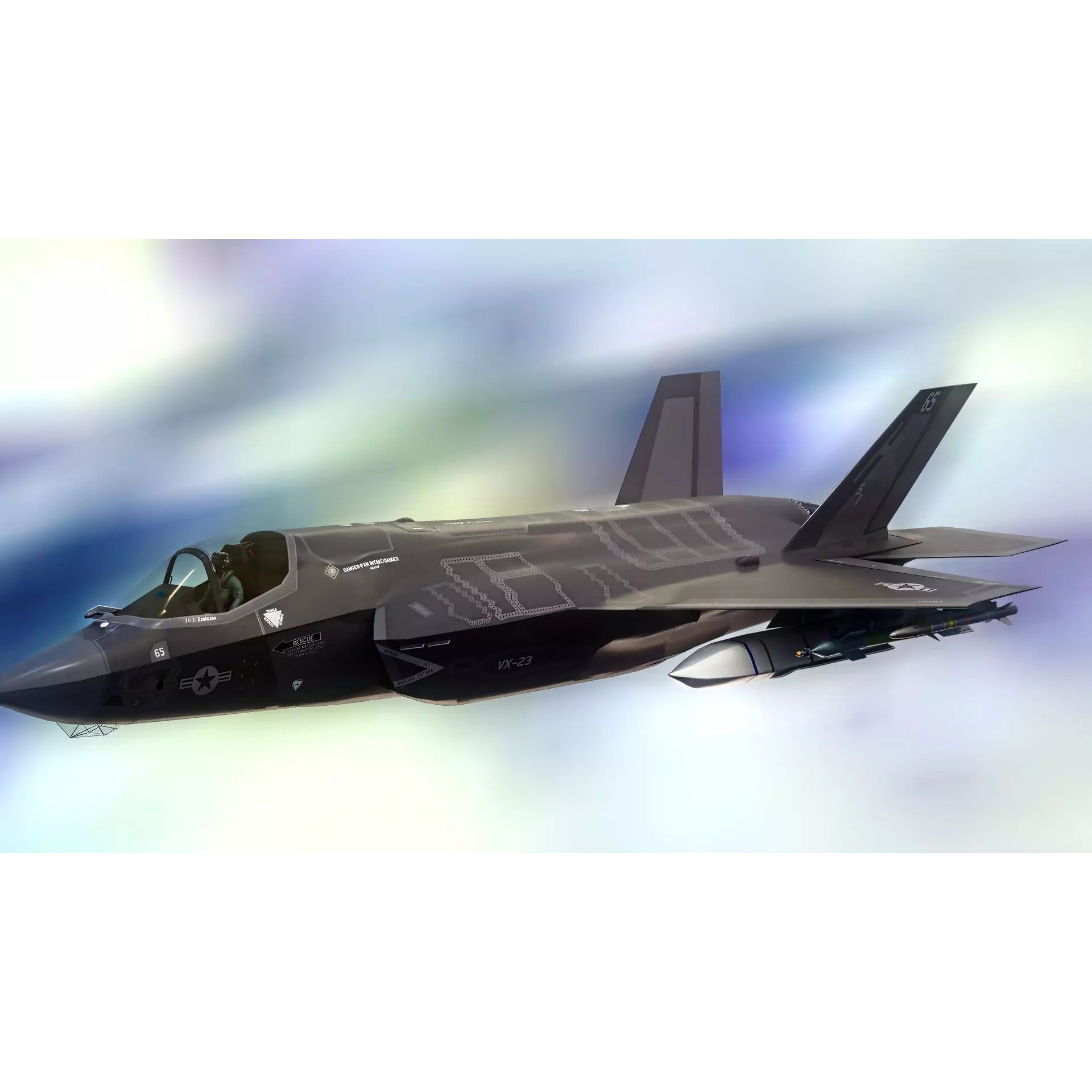 F35B Lightning II - Rigged Low-Poly Game-Ready 3D Model - View 14