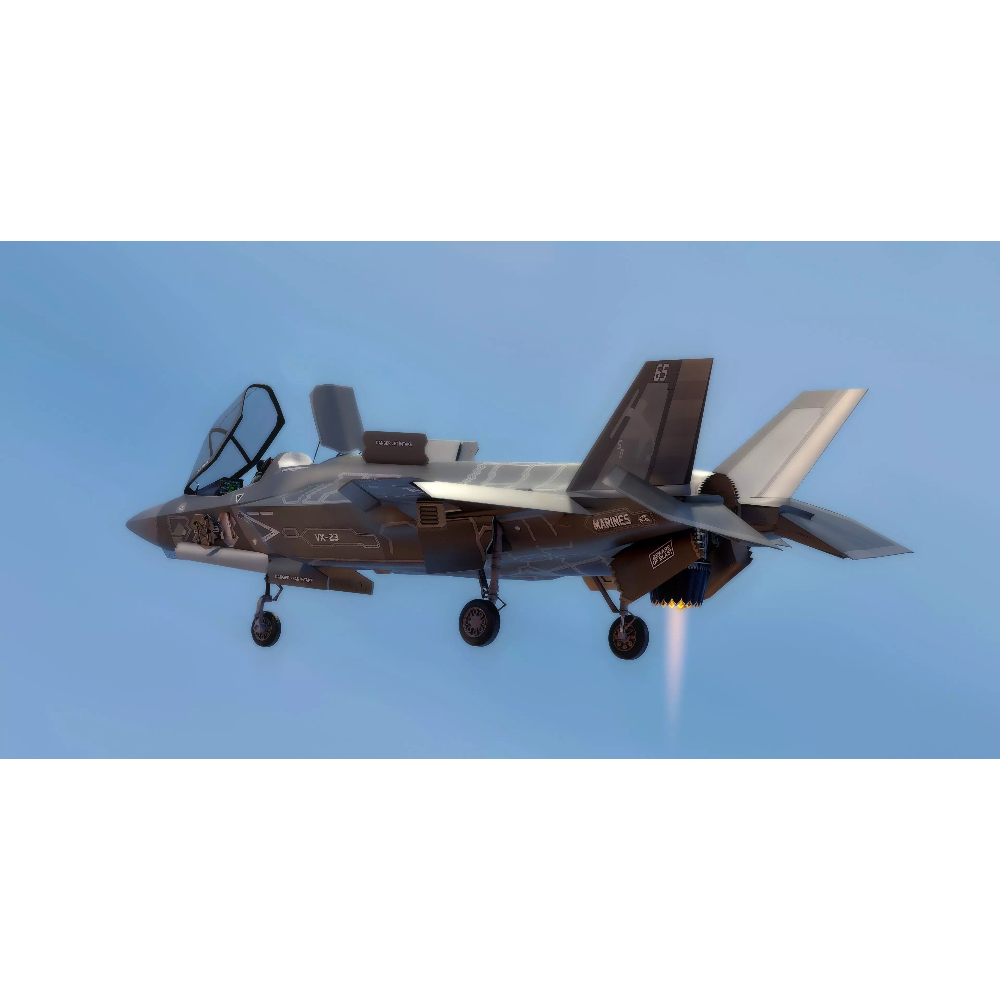 F35B Lightning II - Rigged Low-Poly Game-Ready 3D Model - View 17