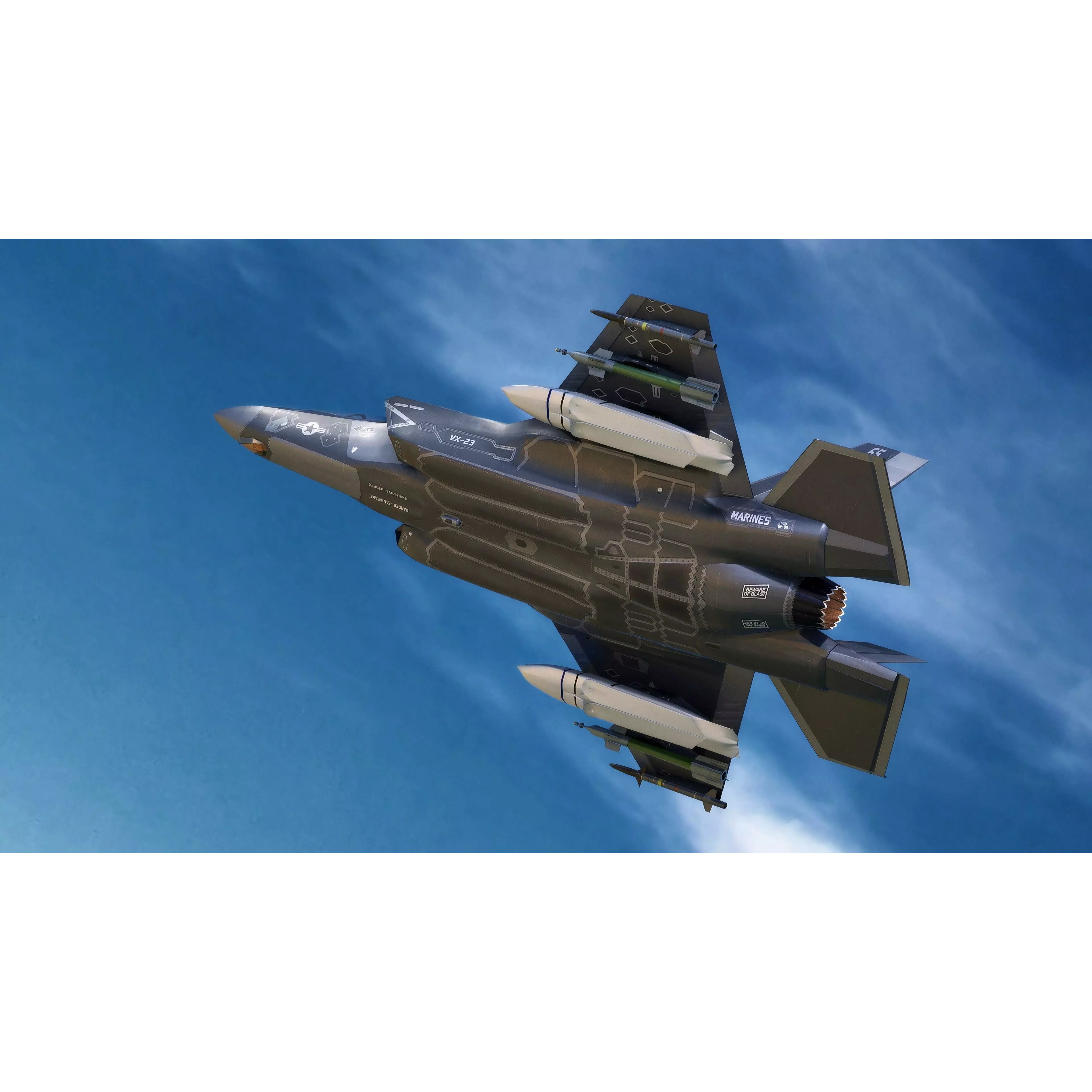F35B Lightning II - Rigged Low-Poly Game-Ready 3D Model - View 19