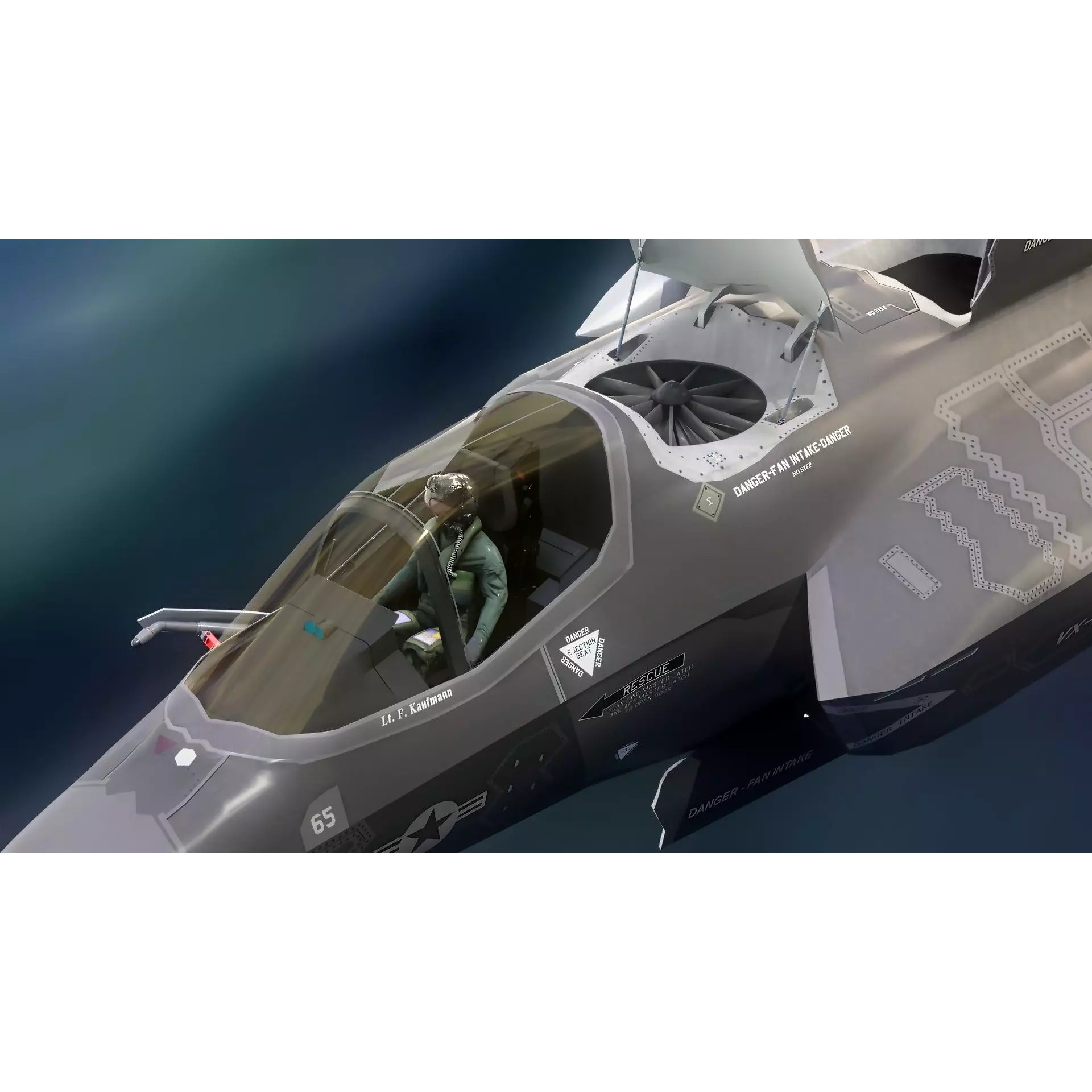 F35B Lightning II - Rigged Low-Poly Game-Ready 3D Model - View 20
