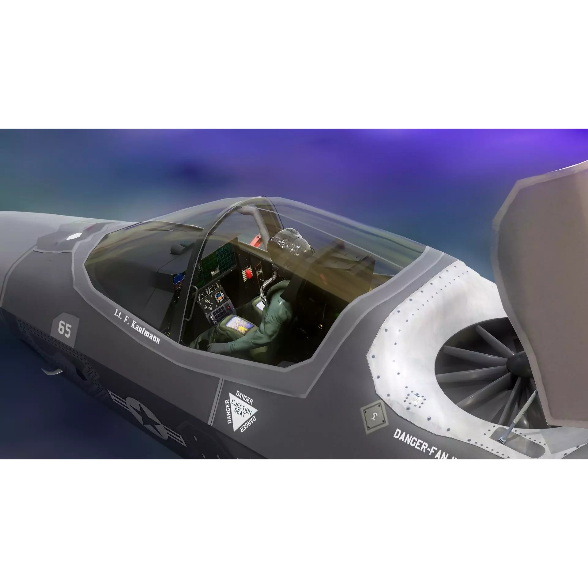 F35B Lightning II - Rigged Low-Poly Game-Ready 3D Model - View 23