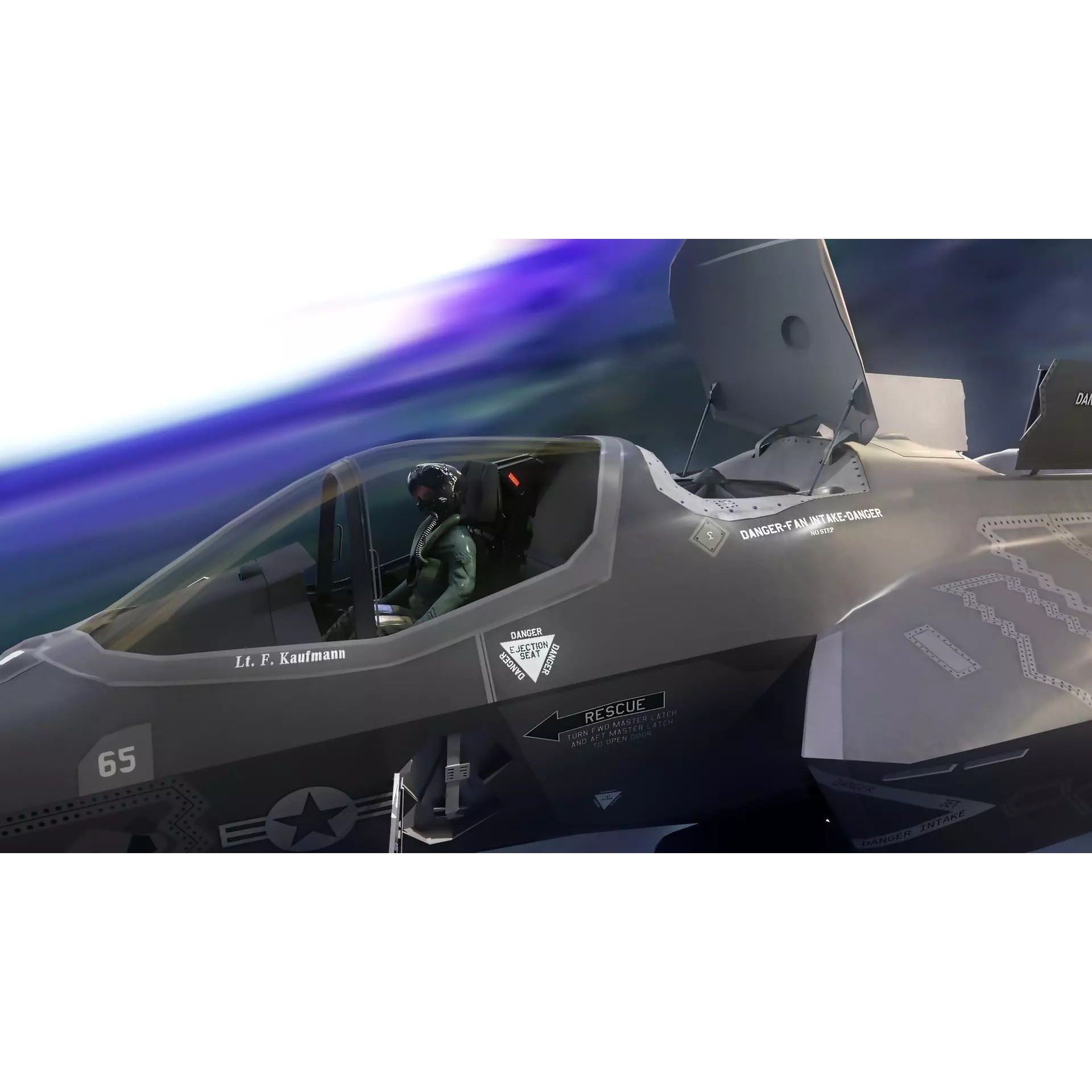 F35B Lightning II - Rigged Low-Poly Game-Ready 3D Model - View 24