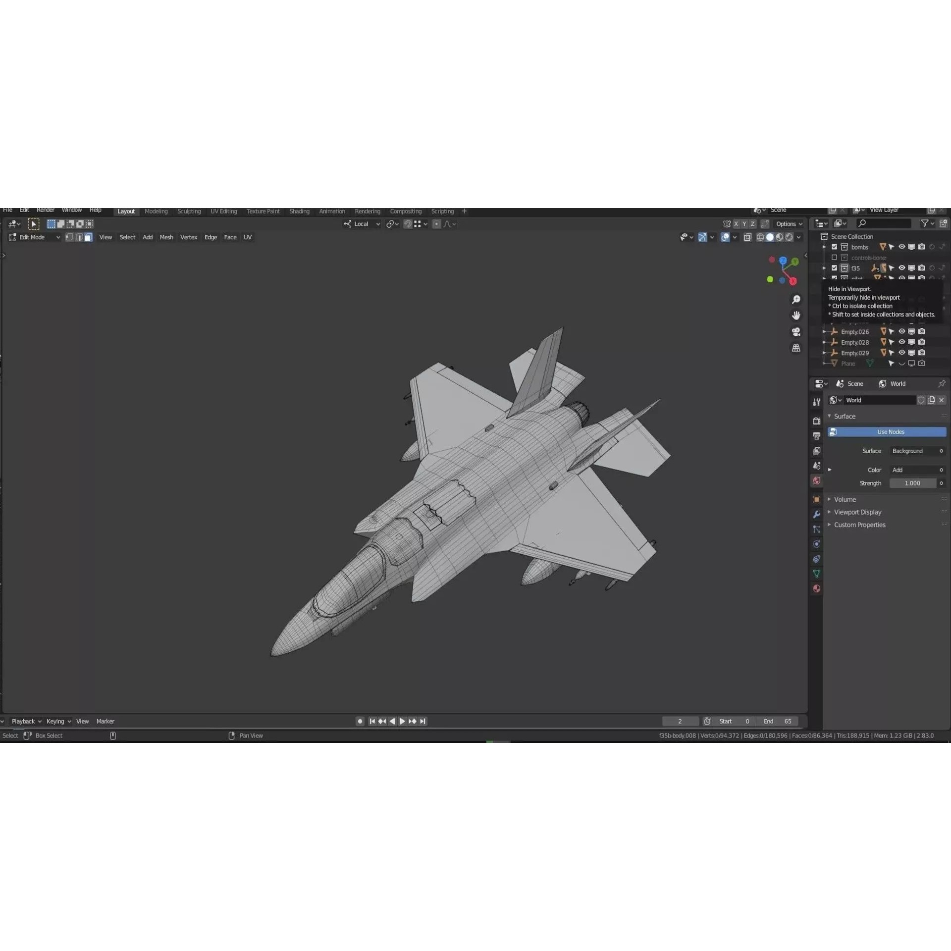 F35B Lightning II - Rigged Low-Poly Game-Ready 3D Model - View 34