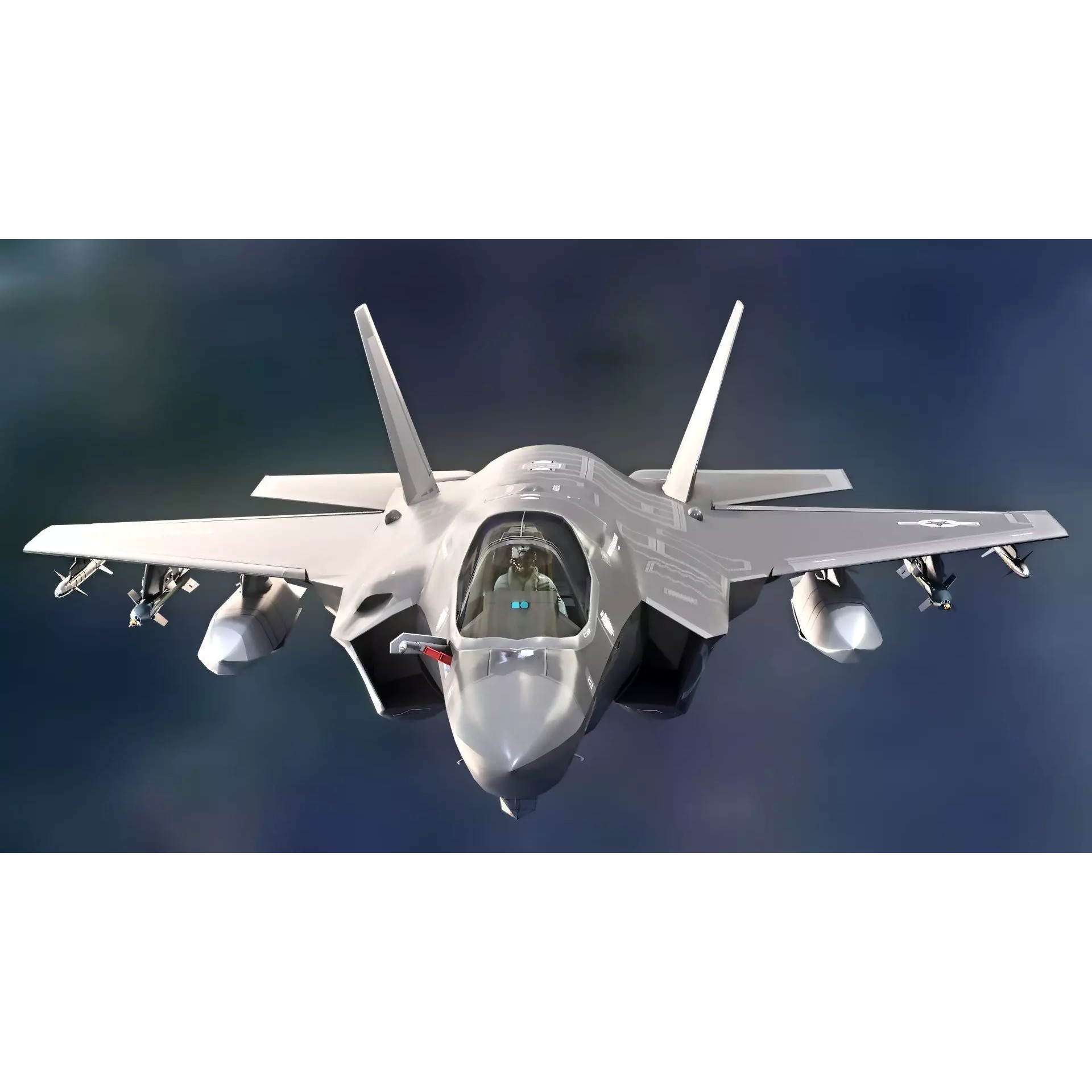 F35B Lightning II - Rigged Low-Poly Game-Ready 3D Model - View 5