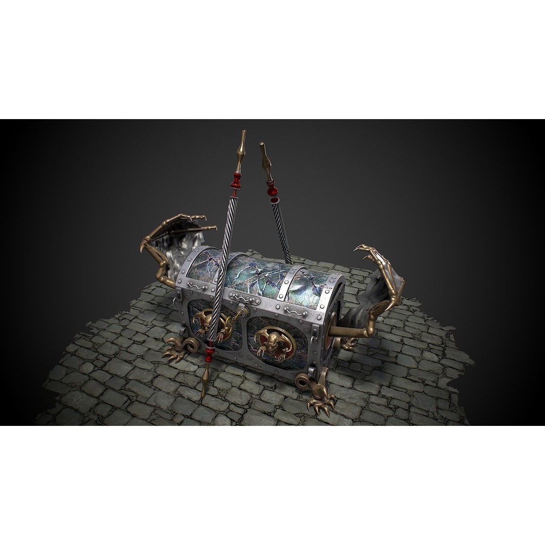 Chest Vampire 3D Model – Low Poly PBR Game Asset, FBX & OBJ - View 5